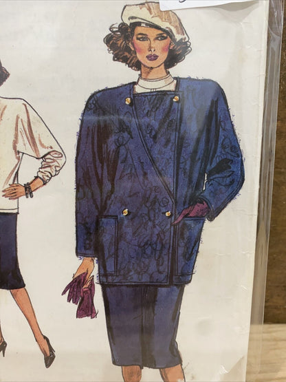 Vogue 9379 Womens Sizes 12-16 Jacket Top Skirt FF