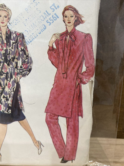 Vogue 7960 Womens Size 12 Tunic Trousers Skirt FF