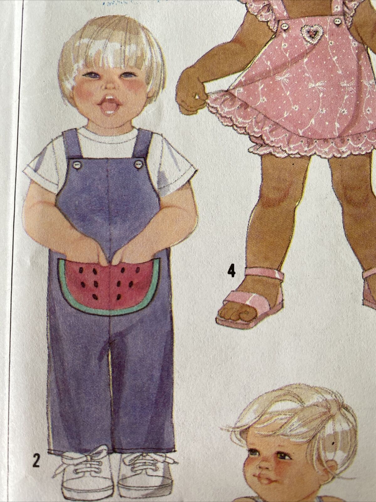 Simplicity 9233 Toddler Size 2 Dress Pants Rompers *