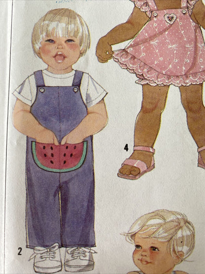 Simplicity 9233 Toddler Size 2 Dress Pants Rompers *