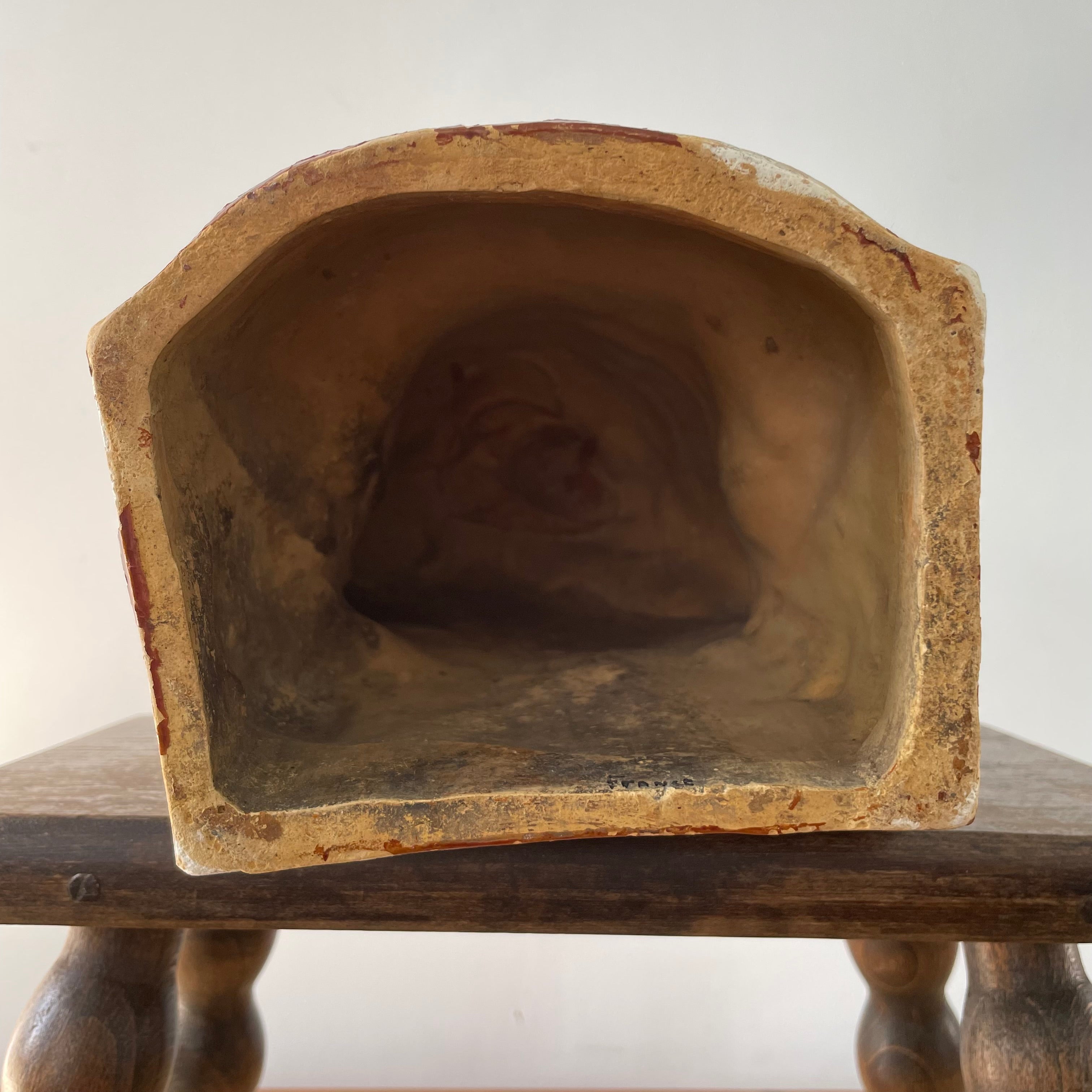 Antique Waterman’s “His Bosom Friend” Advertising Figure – Early 20th Century Plaster Bust