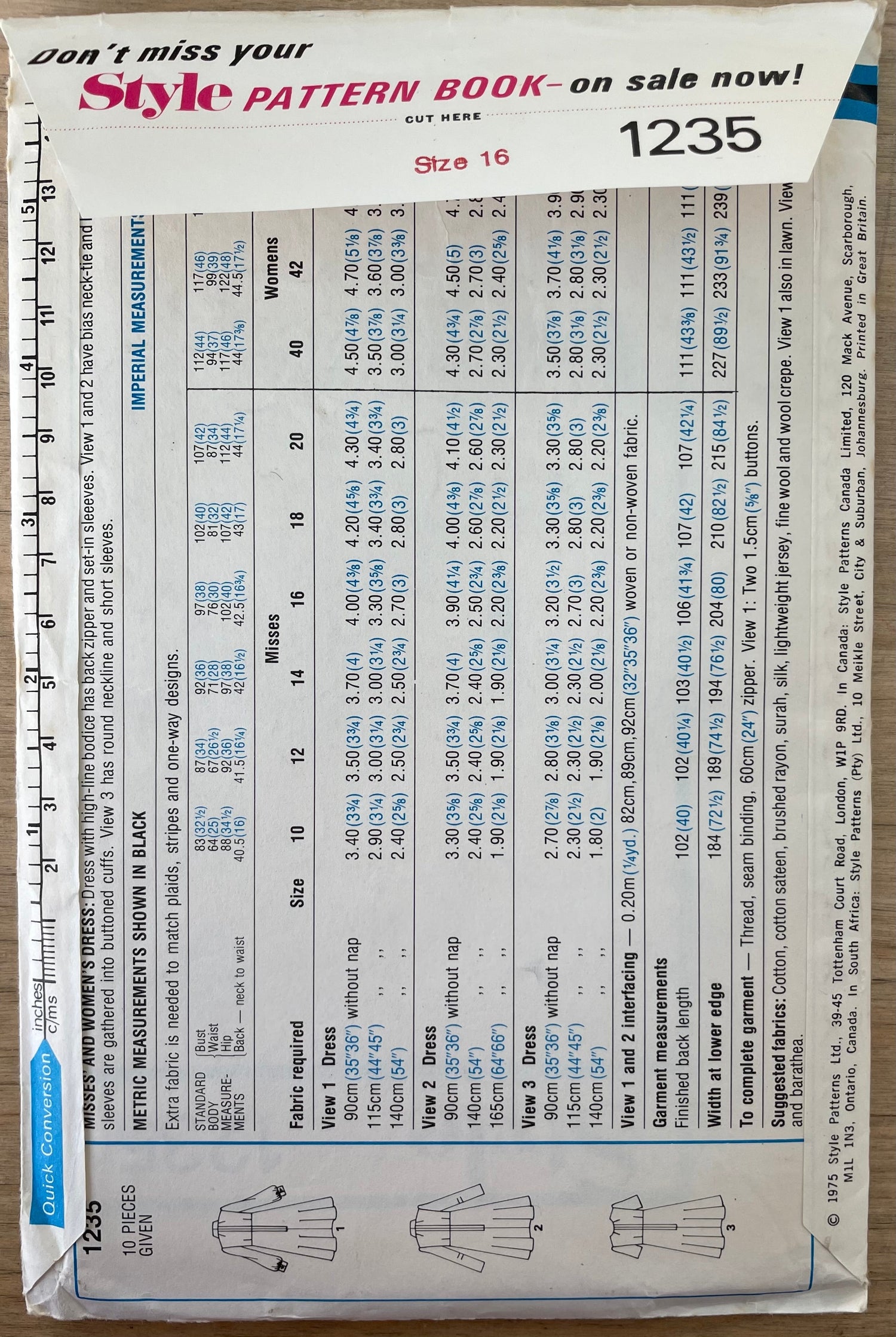 Style 1235 Womens Size 16 Dress FF