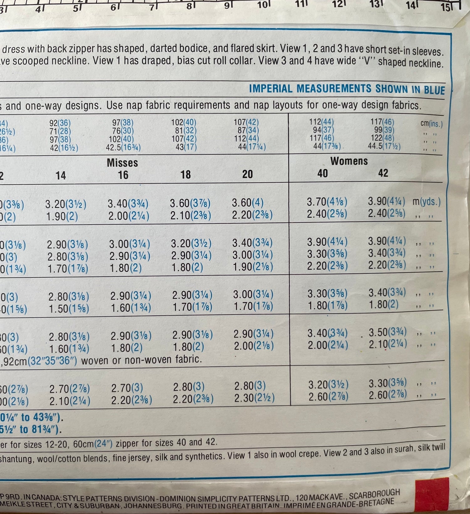 Style 1922 Womens Size 14 Dress