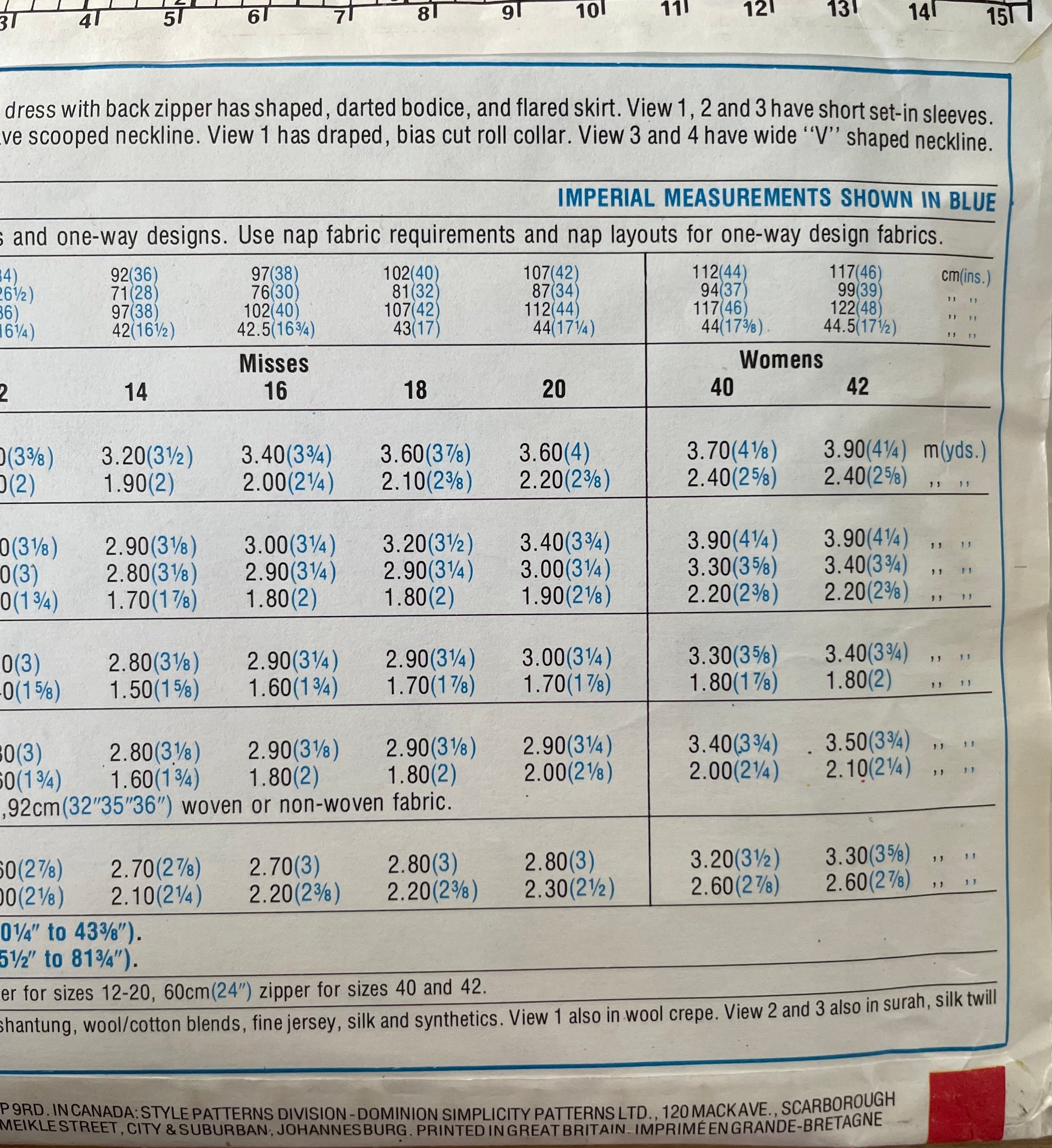 Style 1922 Womens Size 14 Dress