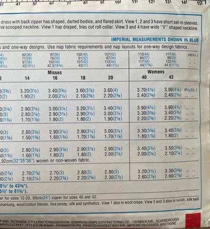 Style 1922 Womens Size 14 Dress