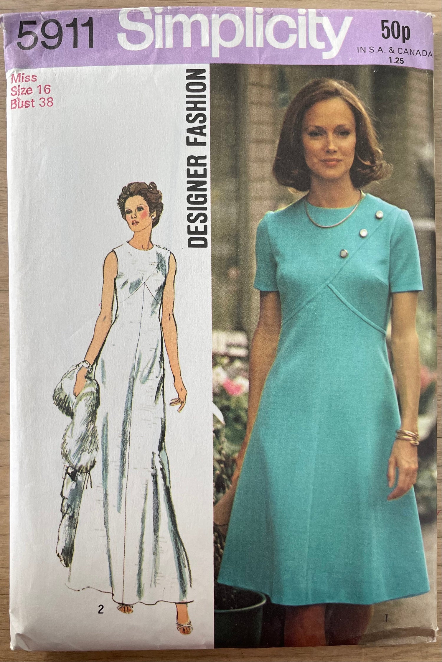 Simplicity 5911 Womens Size 16 Dress