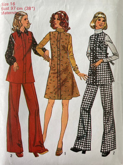 Simplicity 6649 Womens Size 16 Maternity Top Pant  FF