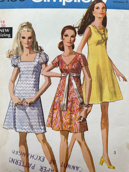 Simplicity 8186  Womens Size 16 Dress