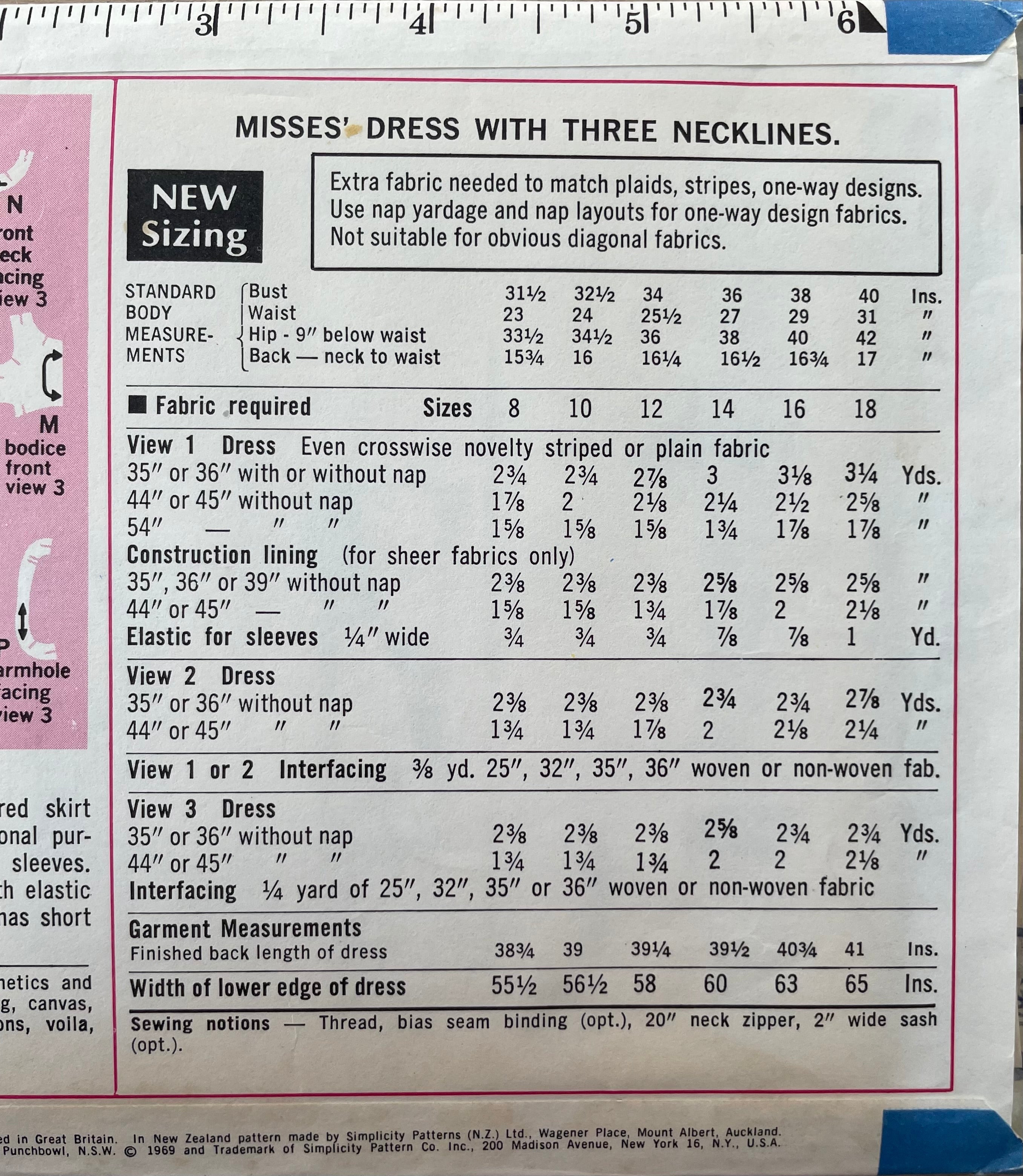 Simplicity 8186  Womens Size 16 Dress