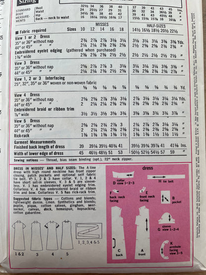 Simplicity 8285 Womens Size 16 Dress