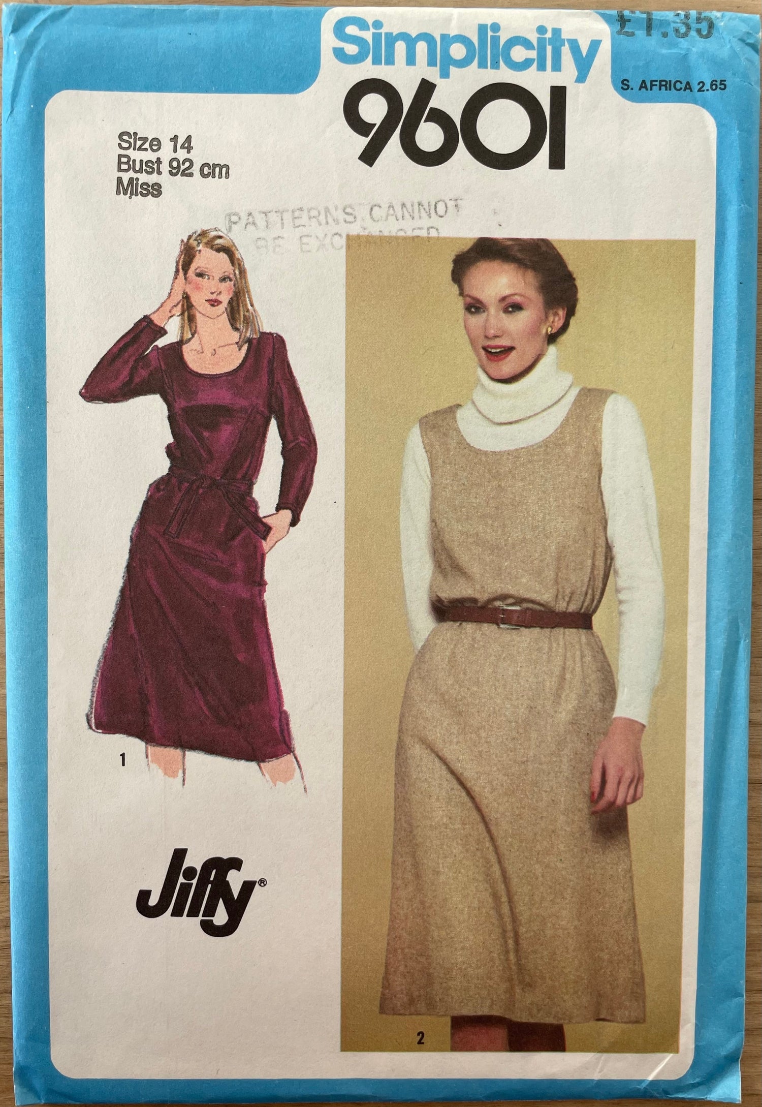 Simplicity 9601 Womens Size 14 Dress FF