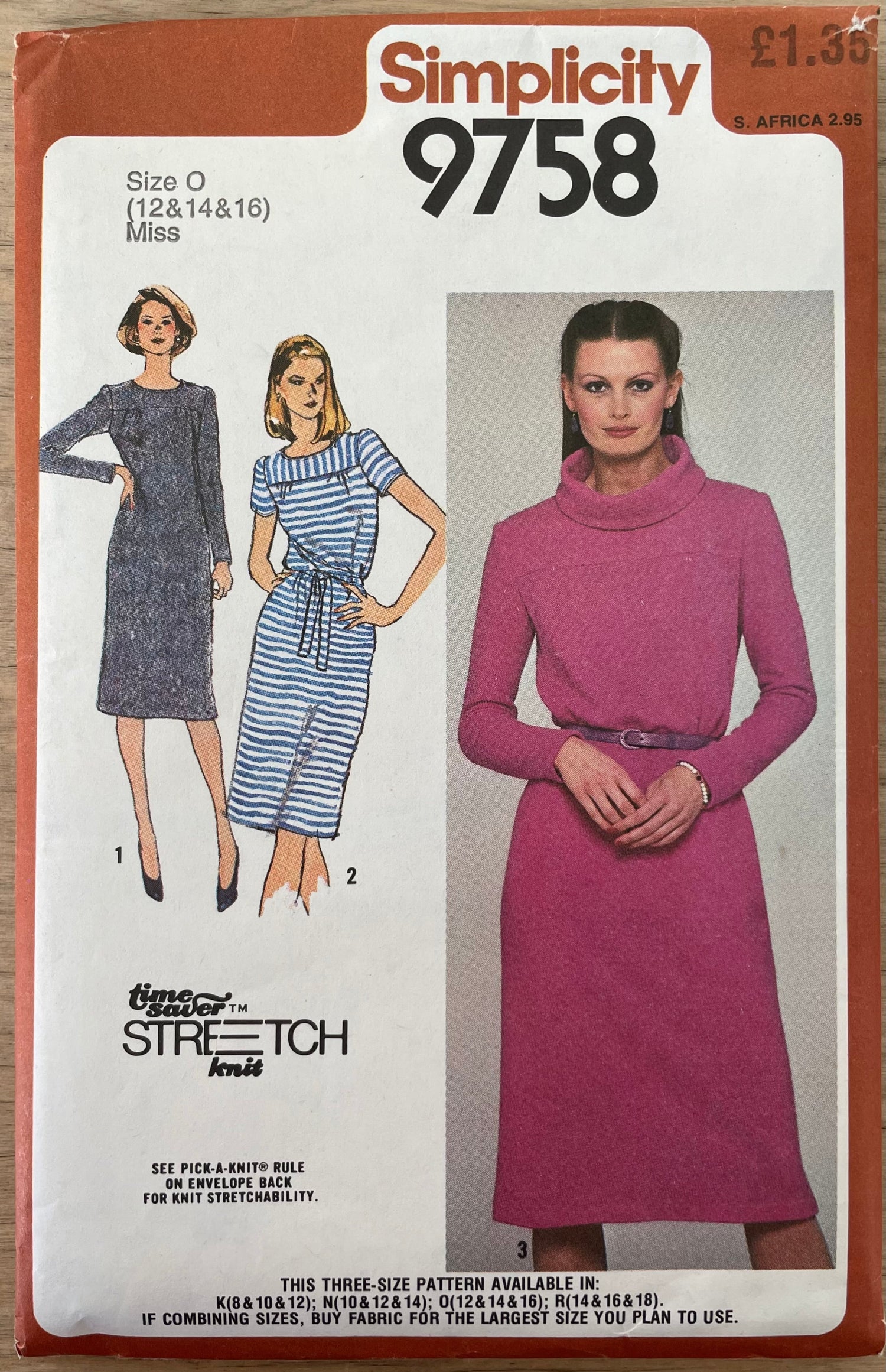 Simplicity 9758 Womens Size 12-14 Dress