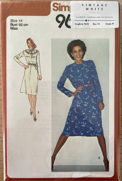 Simplicity 9632 Womens Size 14 Dress FF