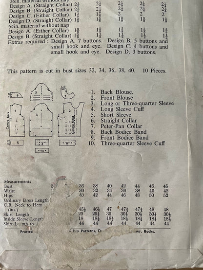 Le Roy 2298 Womens Bust 34” Blouse FF