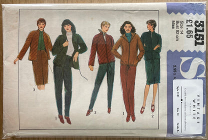 Style 3151 Womens Size 14 Jacket Trousers Skirt