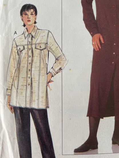 Vogue 7120 Womens Size 14-18 Petite Shirt Dress Trousers FF