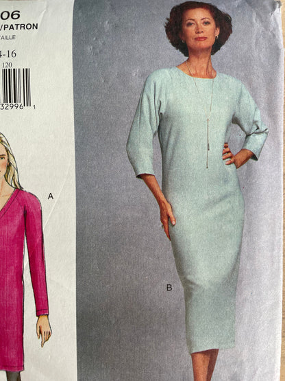 Vogue 7406 Womens Size 12-16 Petite Dress FF