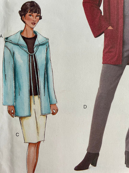 Vogue 7344 Womens Size 12-16 Petite Jacket Skirt Trousers FF