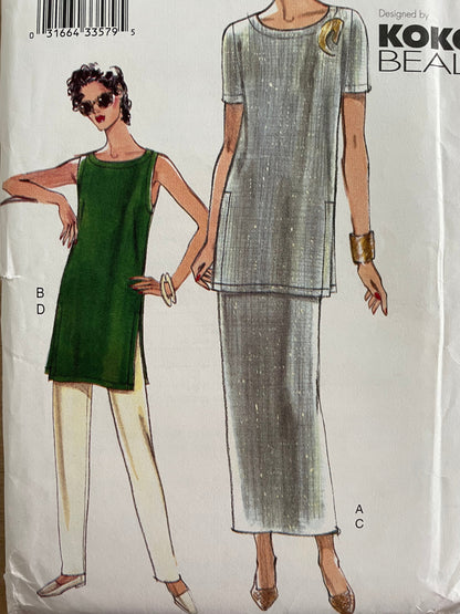 Vogue 7447 Womens Size 12-16 Petite Top Tunic Trousers FF