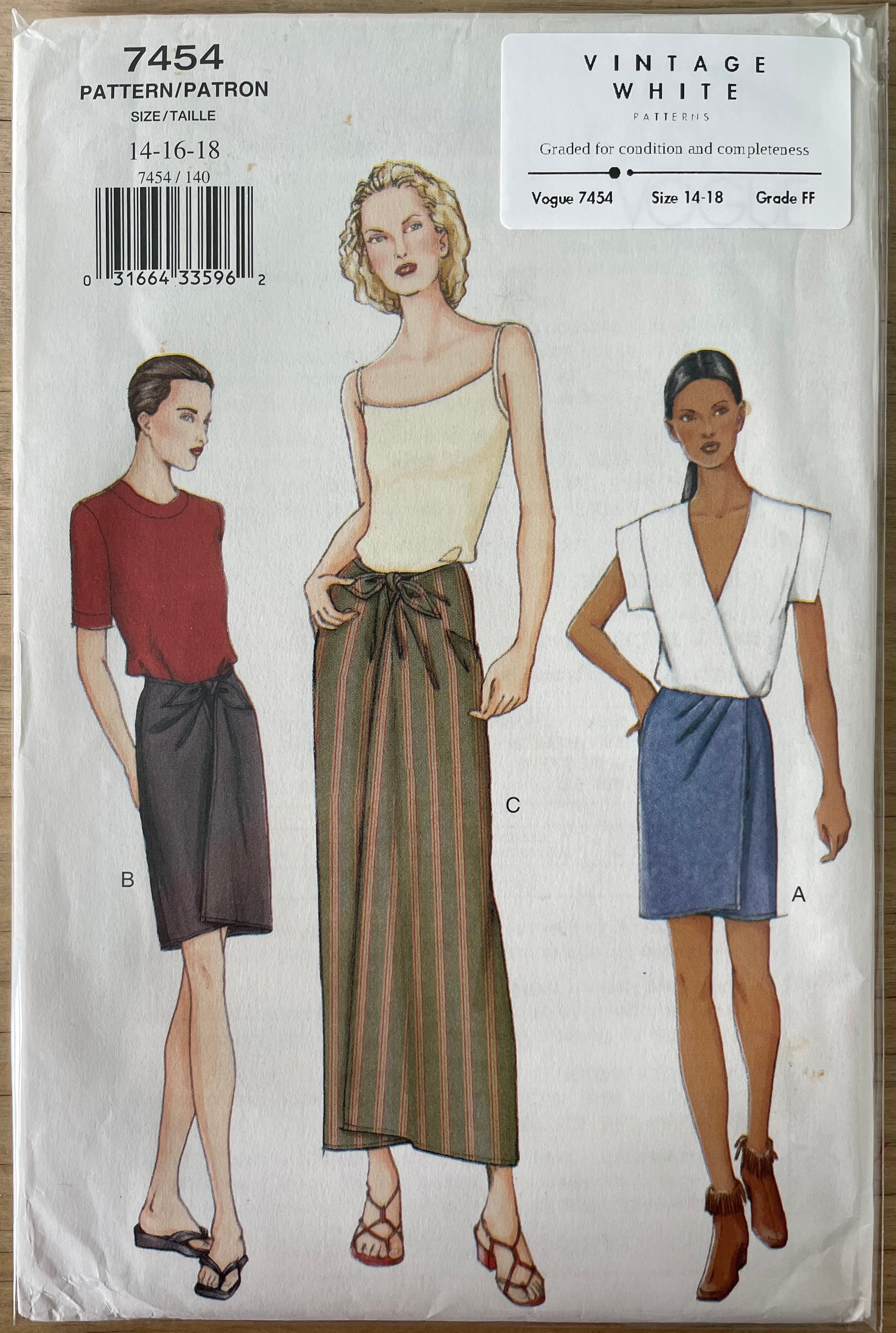 Vogue 7454 Womens Size 14-18 FF