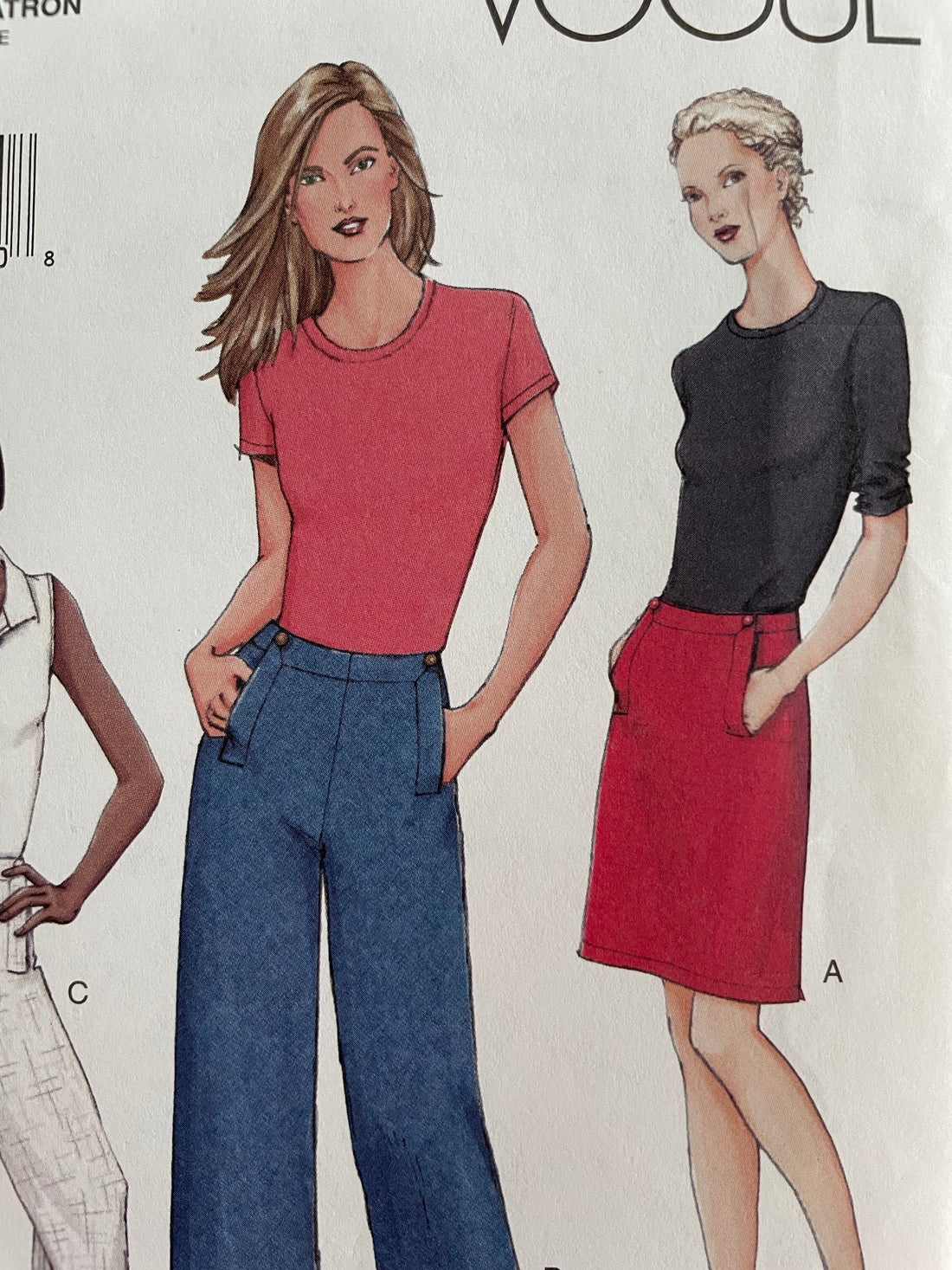 Vogue 7546 Womens Size 12-16 Trousers Skirt FF