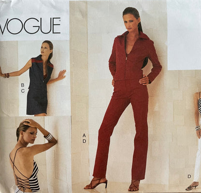 Vogue 7548 Womens Size 14-18 Jacket Waistcoat Top Trousers FF