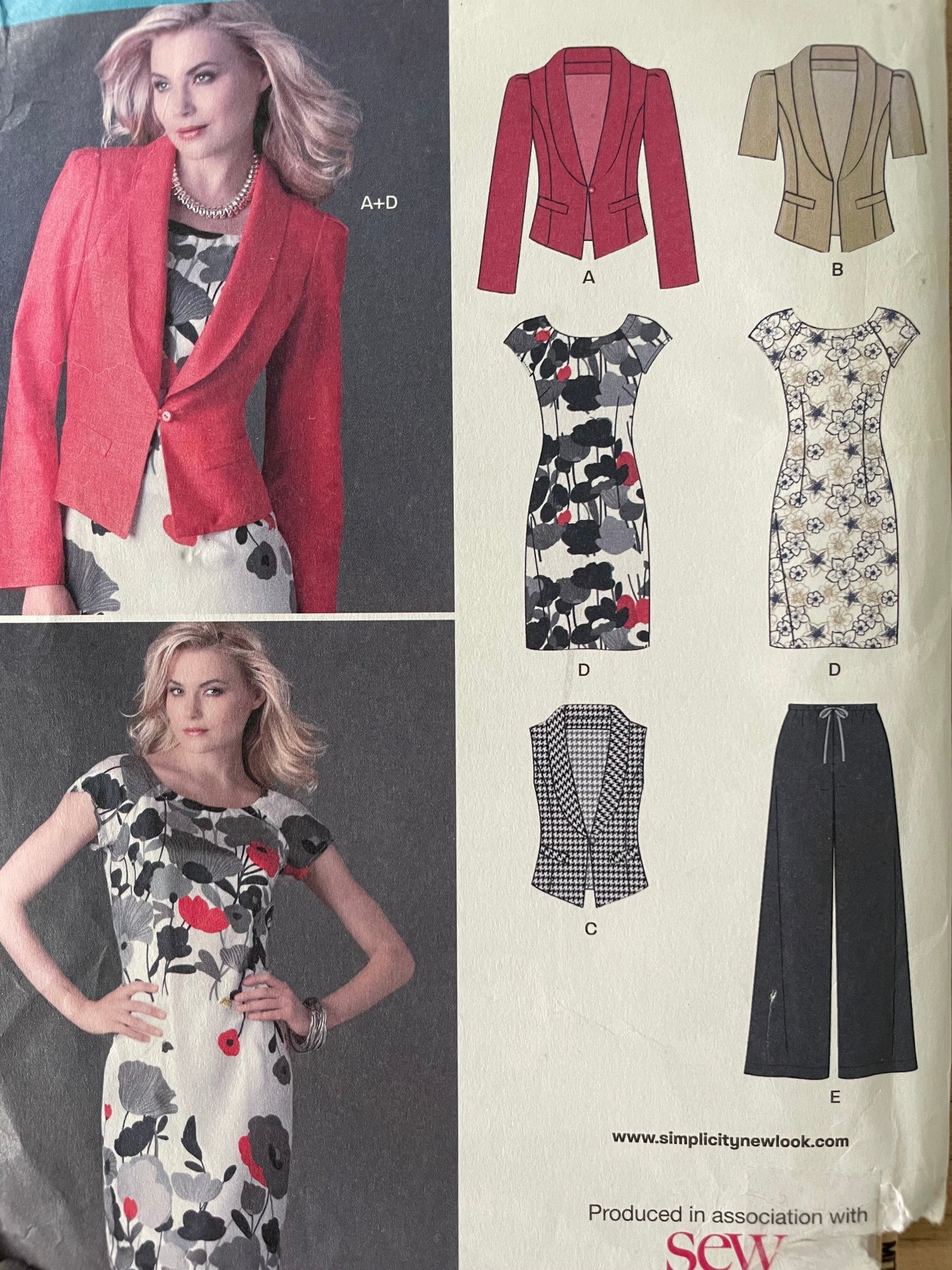 New Look K6013 Womens Size 30-42 EU Jacket Waistcoat Dress Trousers