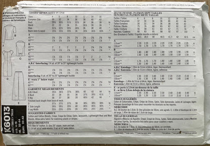 New Look K6013 Womens Size 30-42 EU Jacket Waistcoat Dress Trousers