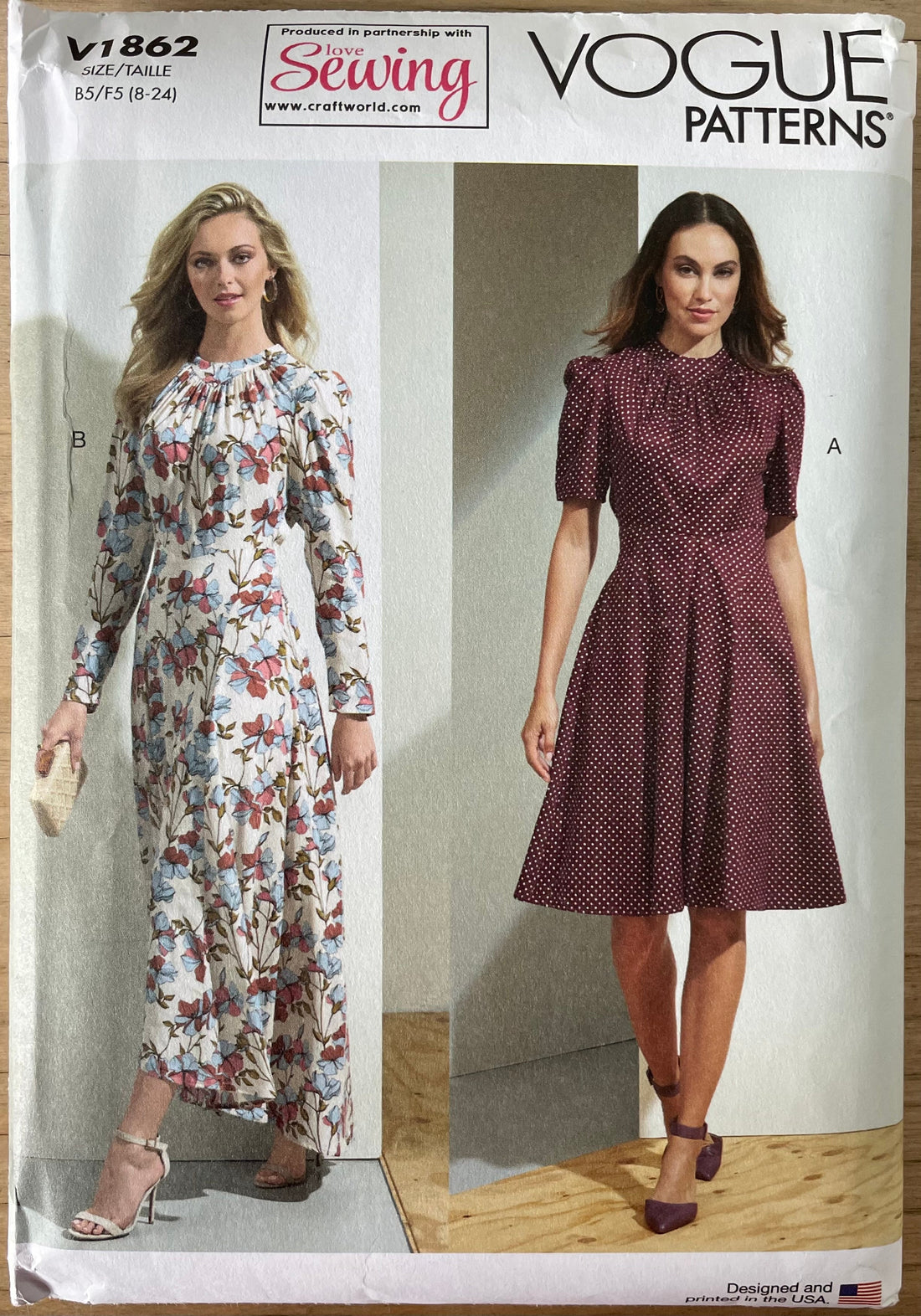 Vogue V1862 Womens Size 8-24 Dress FF