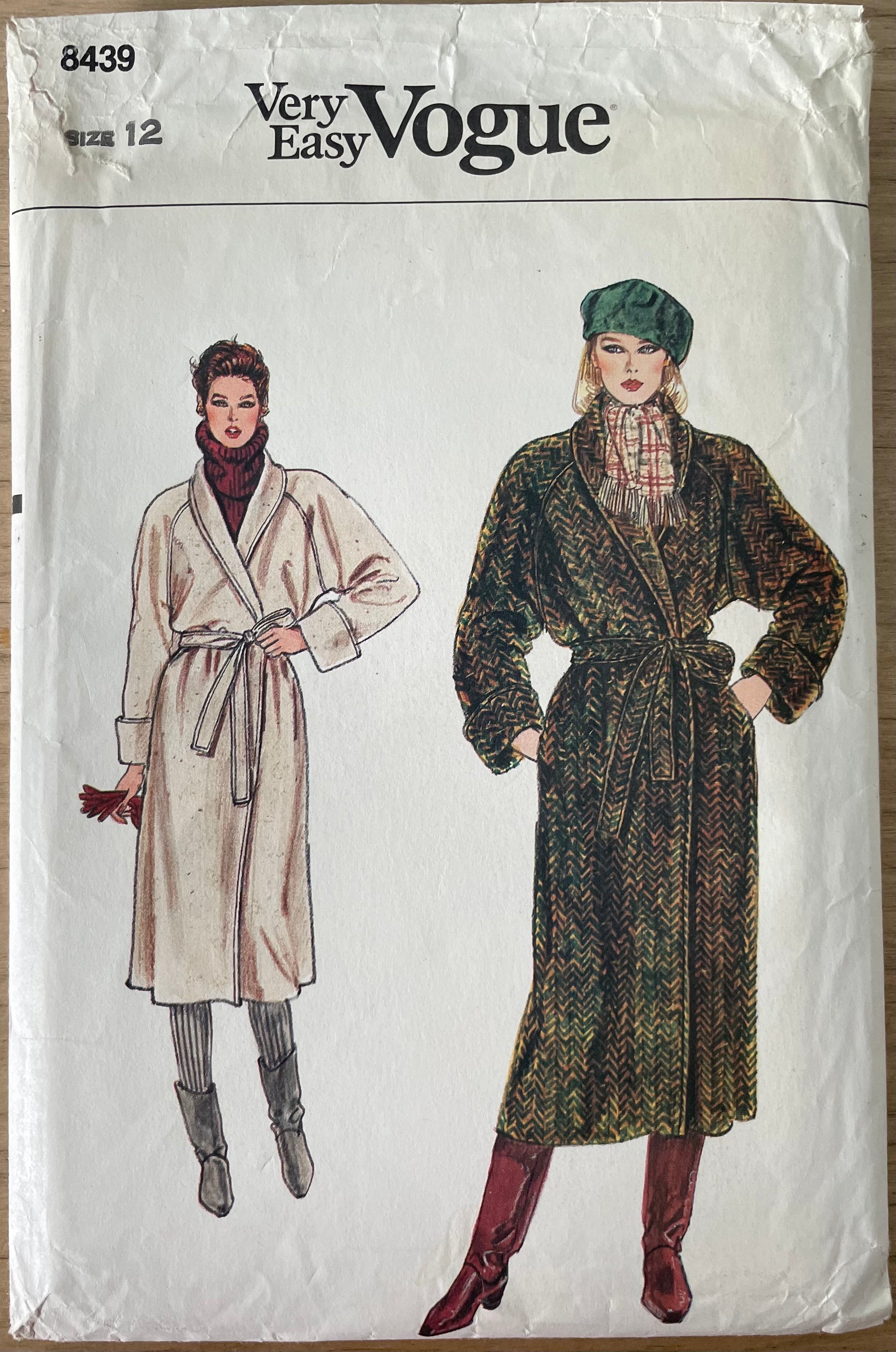 Vogue 8439 Womens Size 12 Coat FF