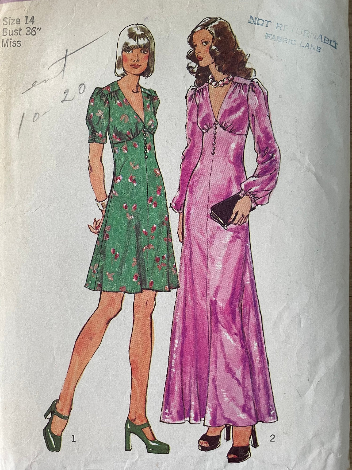 Simplicity 5961 Womens Size 14 Dress