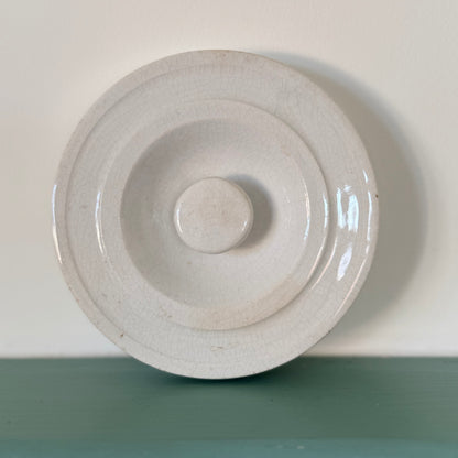 Late Victorian White Ironstone Tapioca Storage Jar