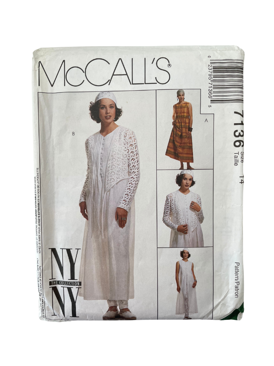 McCalls 7136 Womens Size 14 Dress FF