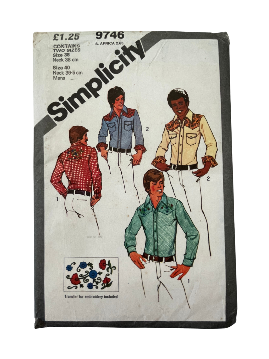 Simplicity 9746 Mens Size 38-40&quot; Shirt FF