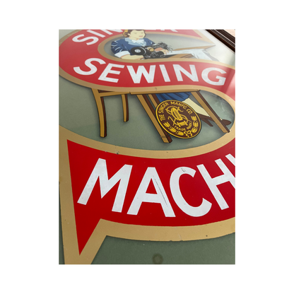 Singer Advertising Display Glass