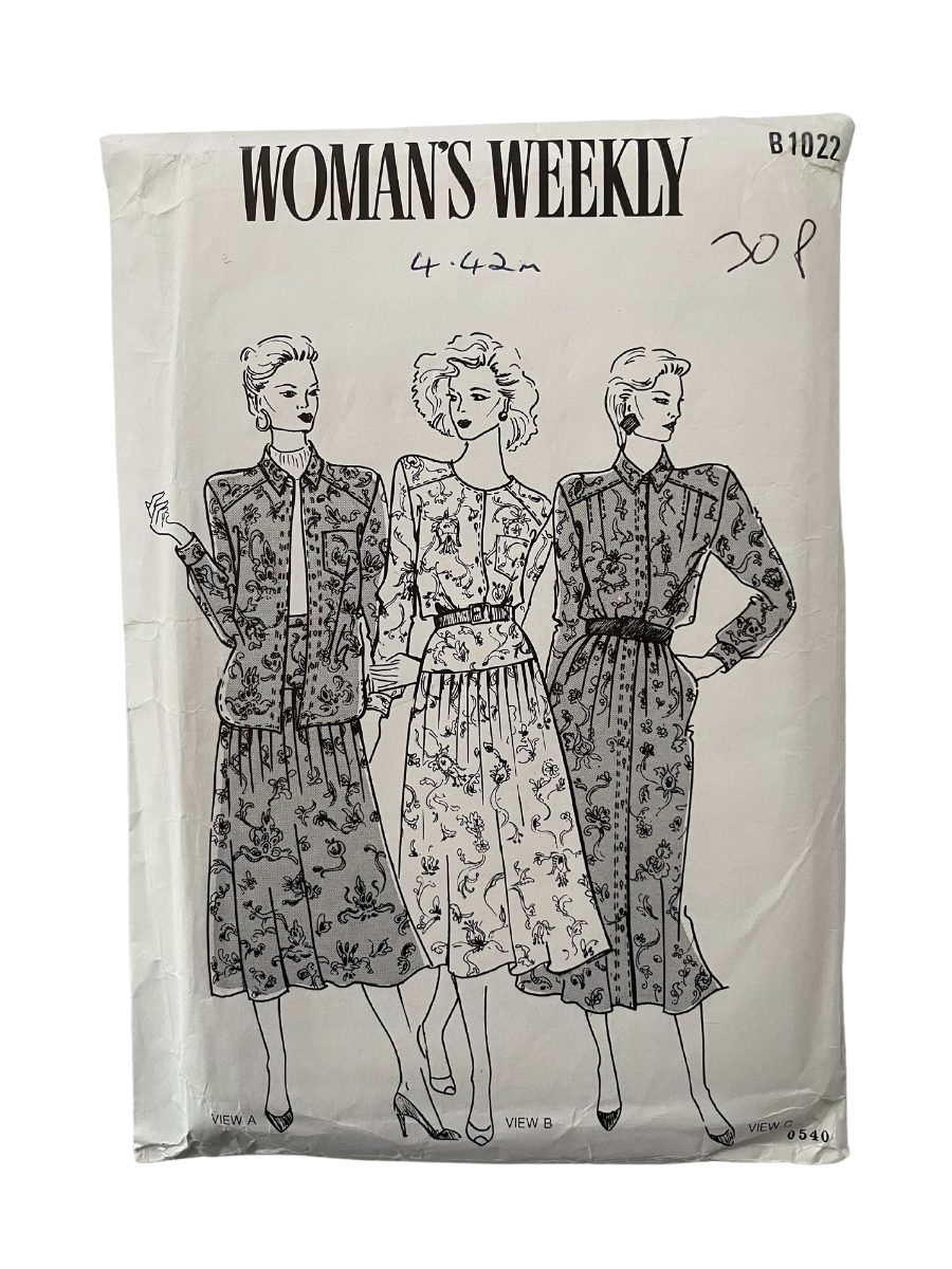 Womans Weekly B1022 Womens Size 10-20 Top Skirt Dress FF