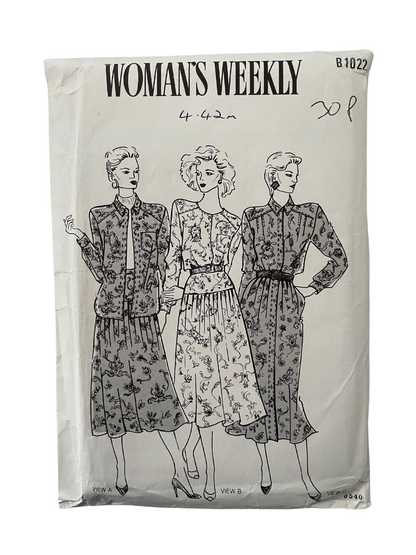 Womans Weekly B1022 Womens Size 10-20 Top Skirt Dress FF