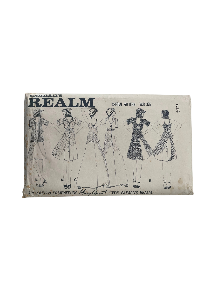 Womans Realm WR375 Mary Quant Size 14 Top Skirt Dress FF