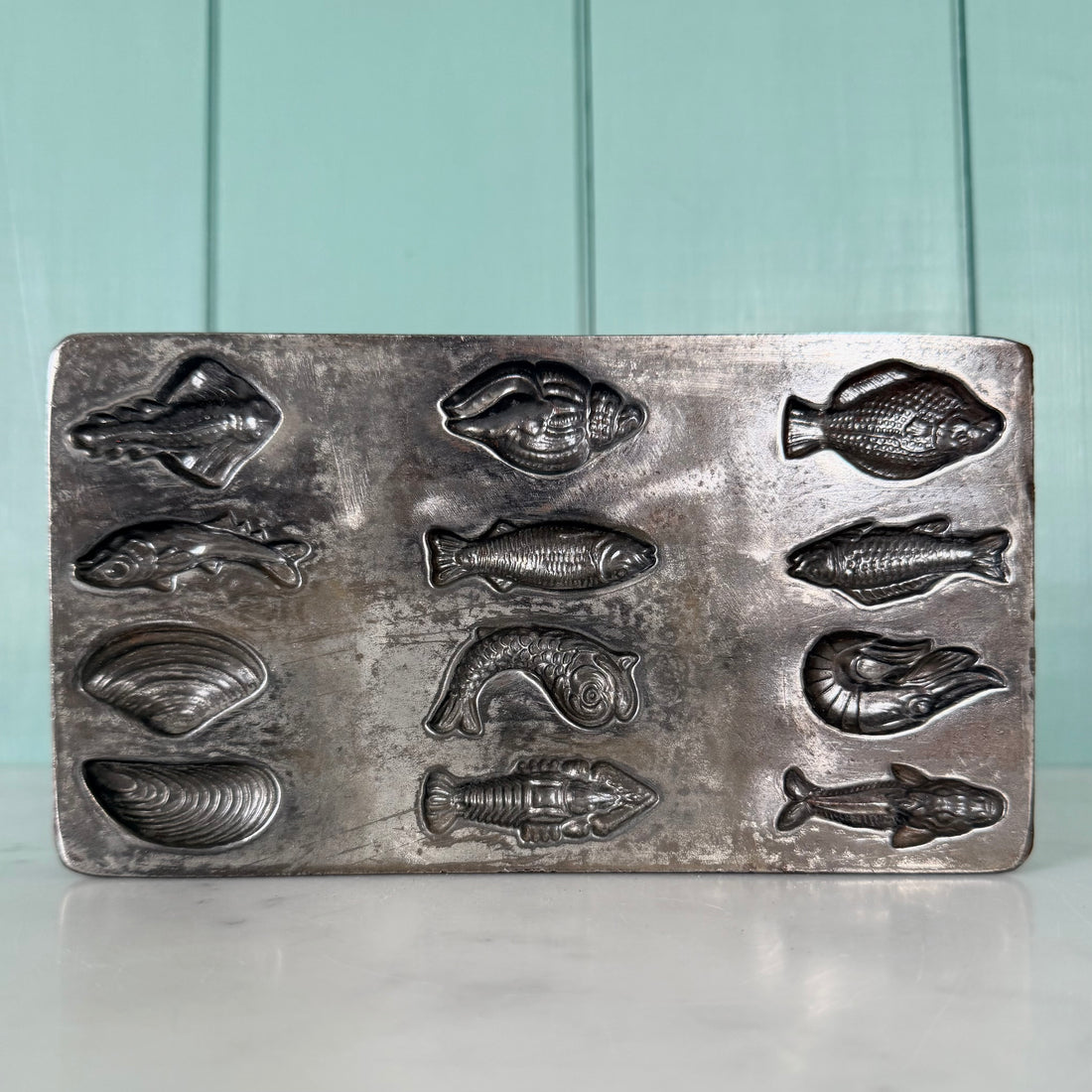 Antique French Létang Fils Fish &amp; Shellfish Chocolate Mould – No. 4144