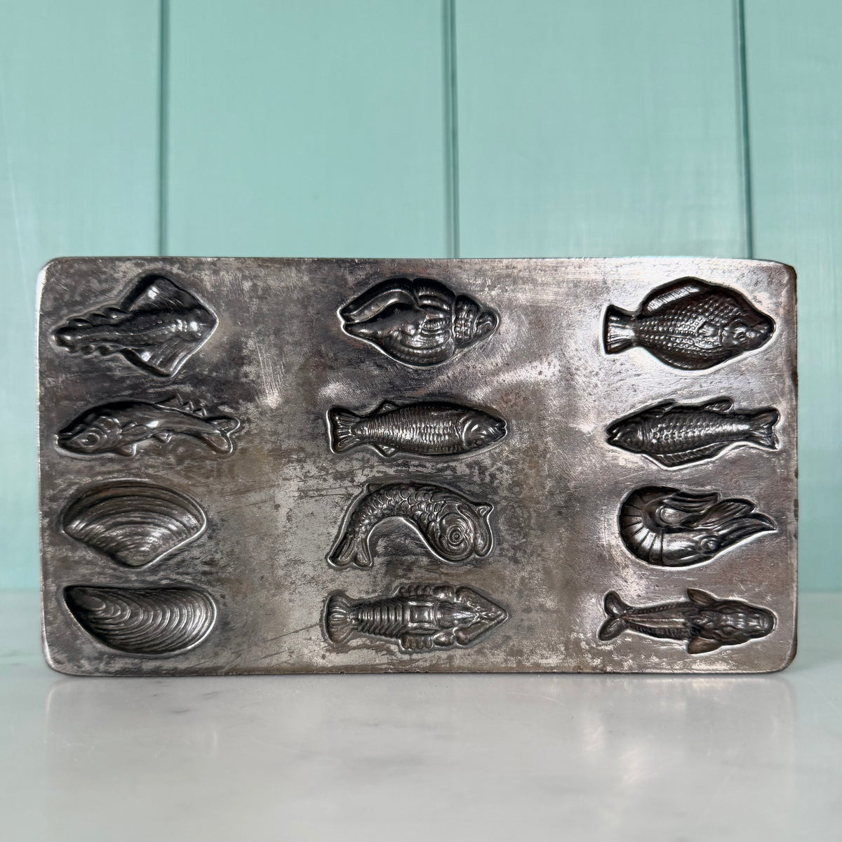 Antique French Létang Fils Fish &amp; Shellfish Chocolate Mould – No. 4144