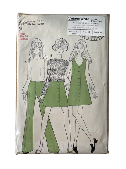 Womans Own 5240 Womens Size 14 Tunic Blouse Skirt Trousers