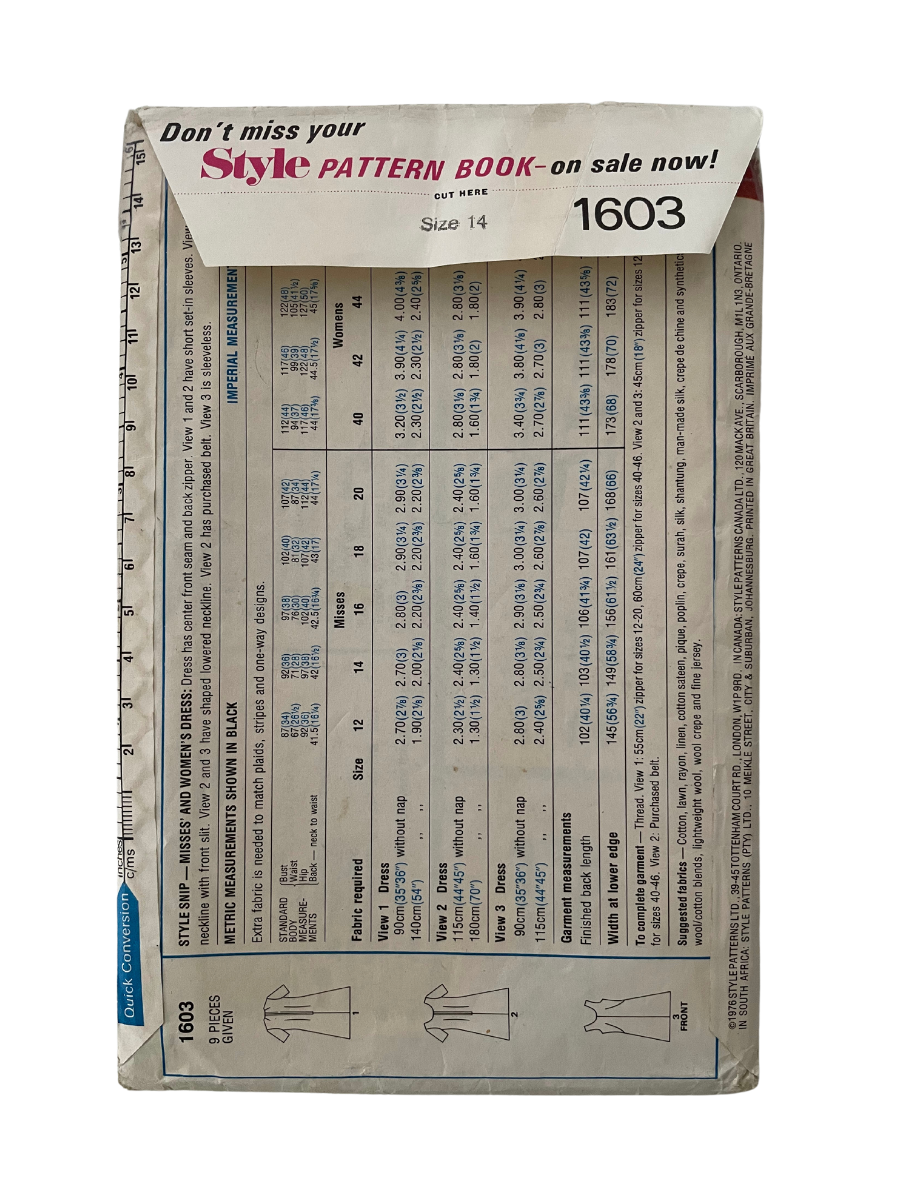 Style 1603 Womens Size 14 Dress