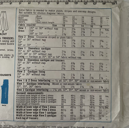 Style 3645 Womens Size 14 Dress Waistcoat Trousers