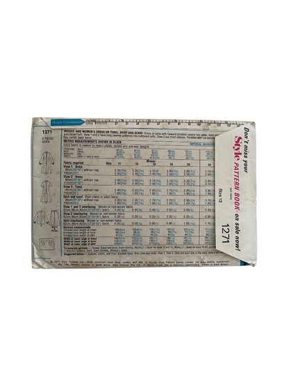 Style 1271 Womens Size 12 Dress Top Skirt