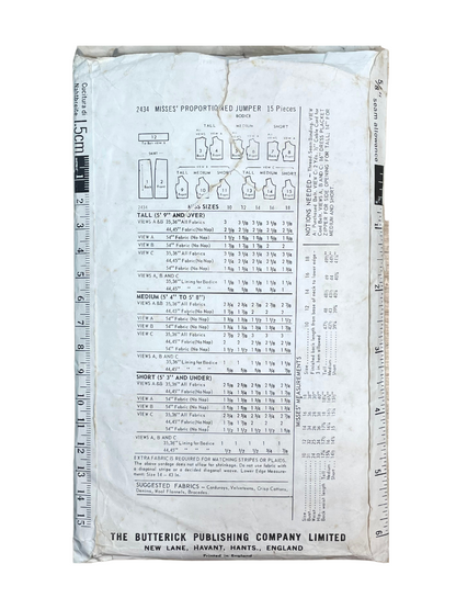 Butterick 2434 Womens Size 16 Dress *