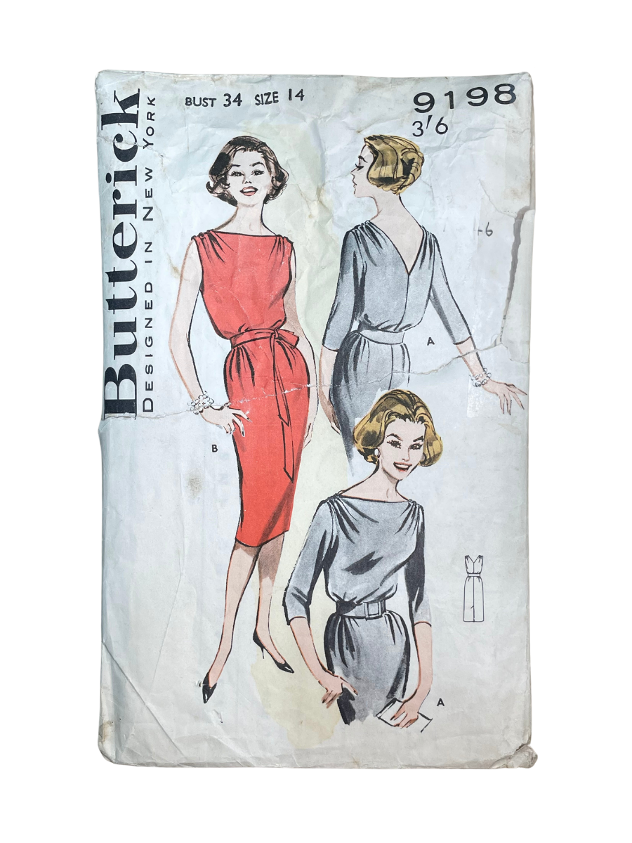 Butterick 9198 Womens Size 14 Dress