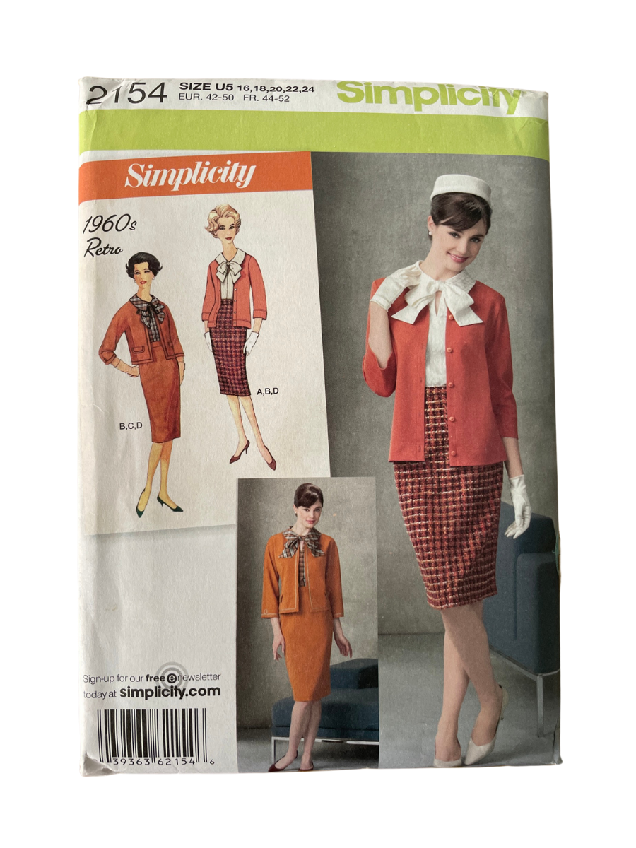 Simplicity 2154 Womens Size 16-24 Suit FF*