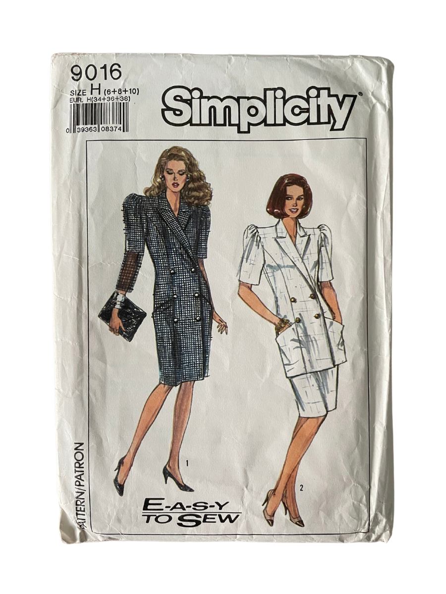 Simplicity 9016 Womens Size 6-10 Dress Jacket Skirt