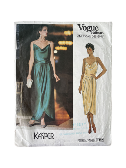 Vogue 1137 Womens Size 8-10 Evening Dress Kasper