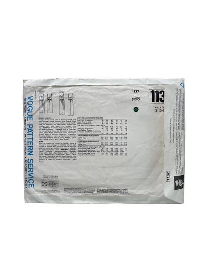 Vogue 1137 Womens Size 8-10 Evening Dress Kasper